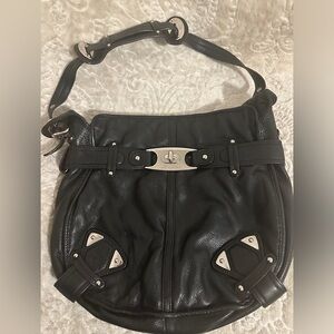 B. Makowsky Genuine Black Leather Bag